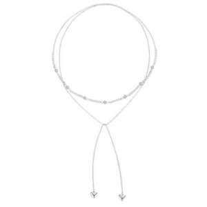 S925 Sterling Silver Double Layer Sparkling Zircon Open Adjustable Ring