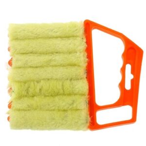 Microfiber Blind Dust Removal Cleaning Brush, Size: 16×13.5cm(Orange)