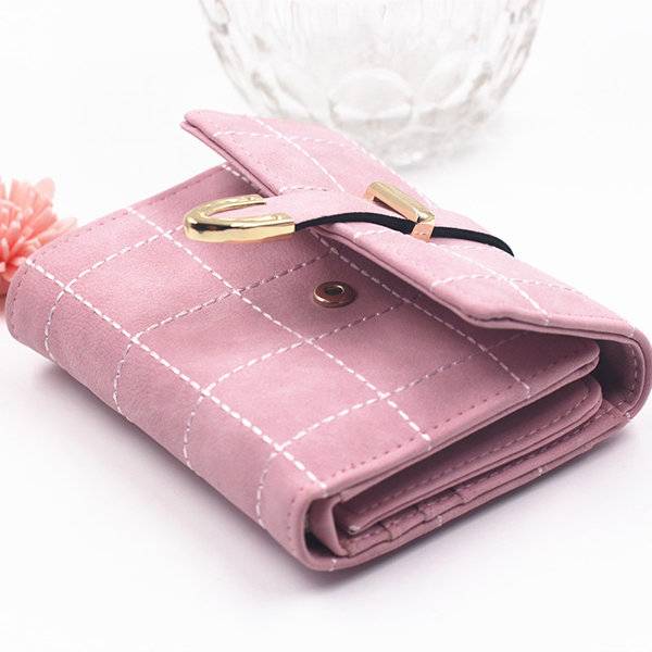 Stylish Women Candy Color Small Wallet Short Purse For Women
