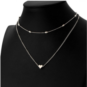 Jewelry Vintage Simple Copper Heart Multi – Layer Clavicle Necklace Wholesale Necklace