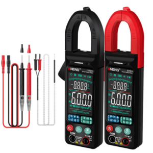 ANENG ST211 Digital Clamp-On Current Multimeter 6000 Counts True RMS Large Color Display Intelligent Manual Automatic Integration Clamp Meter – Black