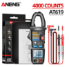 ANENG AT619 Digital Voice Broadcast Multimeter Clamp Professional AC/DC Clamp Meter Ammeter Current Clamp Tester for Electrician – Black