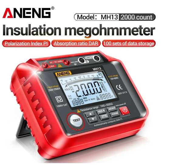 ANENG MH13 Megohmmeter Ohm Tester Digital Multimeter Megometro Insulation Earth High Voltage Resistance Meter Tester Tool