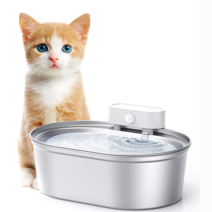 Uah Pet ZERO Stainless Steel Wireless Pet Water Fountain