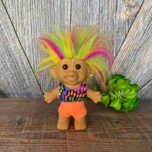 Multi-color Hair Mini PVC Vintage Trolls Doll