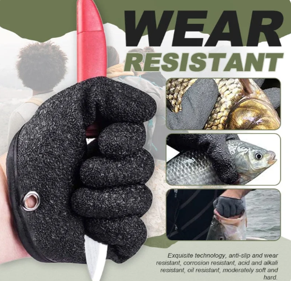 Fishing Catching Gloves Non-slip Fisherman Protect Hand