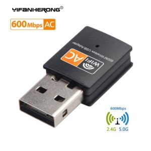 2.4GHz+5GHz Dual Band 600mbps USB Wifi Adapter Wireless Network Card Wireless USB WiFi Adapter wifi Dongle PC Network Card