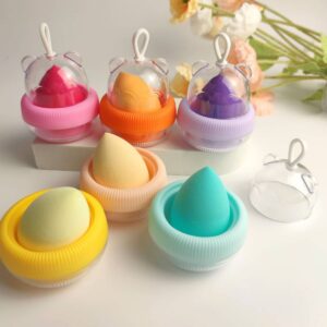 Air cushion dry and wet dual-use hook storage box bear egg box beauty egg