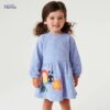 Girls dress autumn kids long sleeve sweatshirt dress cotton cute embroidery Children’s skirts