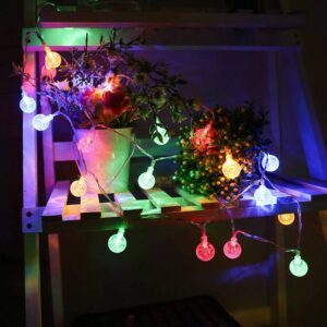 Crystal Balls Globe LED Fairy String Light Solar Outdoor Led String Lights for Home Yard Garden Decor crystal ball