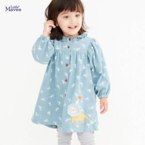 Children’s autumn new girl dress corduroy girls skirt set