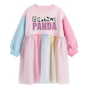 Children’s autumn and winter wear, new girls’ skirt, long sleeves, children’s dress