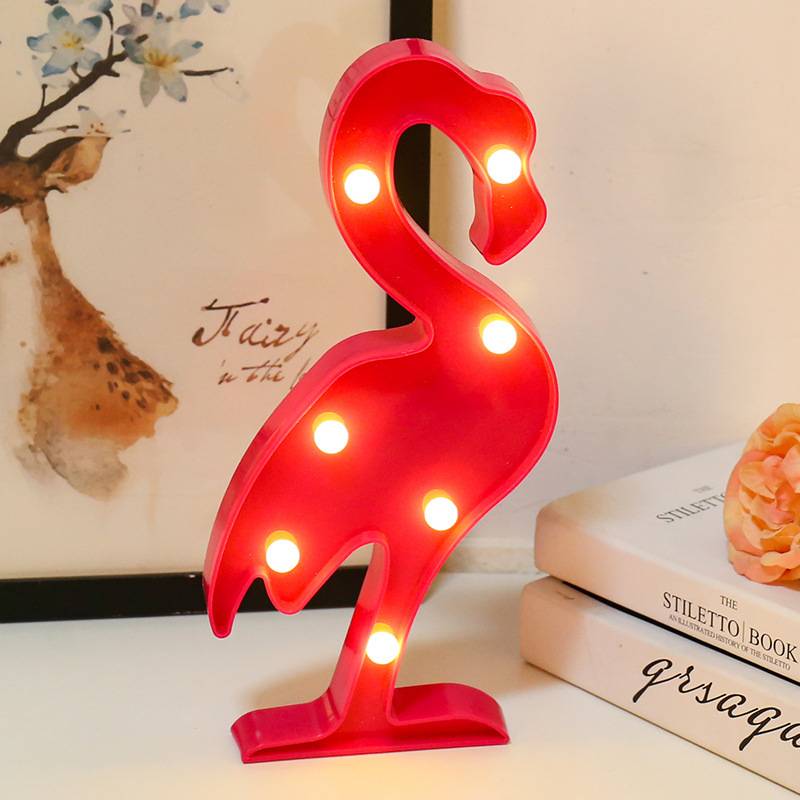 Flamingo cactus creative letter light