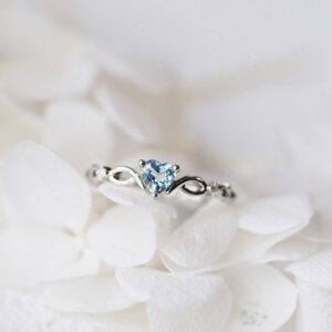 Rings for women Heart-shaped zircon set with diamonds and white K fashion jewelry