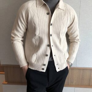 Men’s Autumn And Winter Elegant Knitted Sweater