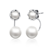S925 Double Side Sterling Silver Bead Earring