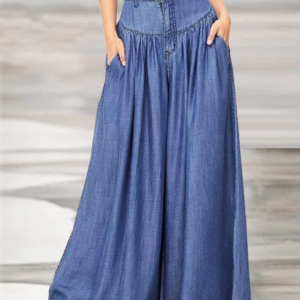 Plus Size High Waist Casual Wide Leg Pants