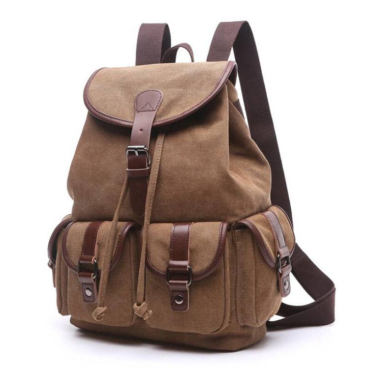 New fashion men's backpack vintage canvas backpack school bag men's travel bags large capacity travel laptop backpack bag