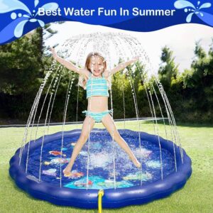 Splash Pad for Dogs and Kids Starry sky blue children’s outdoor splashing spray pad pvc inflatable children’s sprinkler pad