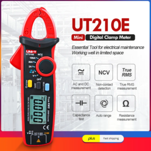 UNI-T UT210E Digital AC DC Current Clamp Meter True RMS Pliers Ammeter Voltage Tester Multimeter Resistance Frequency Meter