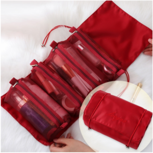 4 In 1 Women Travel Portable Waterproof Mesh Cosmetic Bag