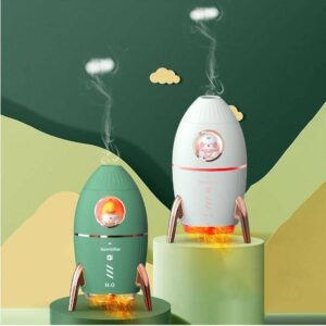 Aike family V9 ​​small USB plug-in rocket shaped jellyfish fog ring night light humidifier