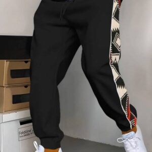 Men’s Patchwork Drawstring Sweatpants