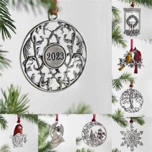 Solid Pewter Christmas Tree Ornament