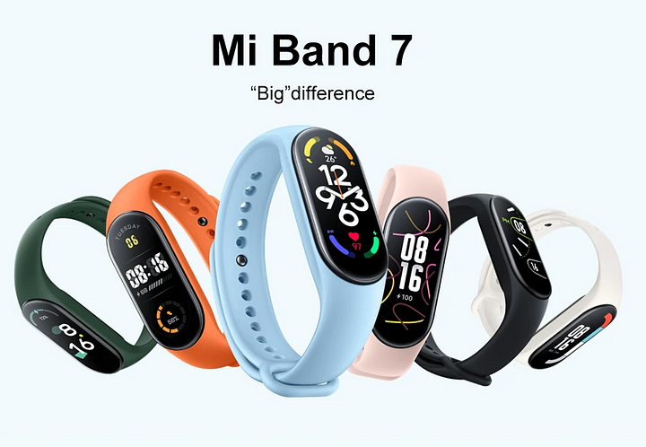 Xiaomi Mi Band 7 1.62 inch AMOLED Always-on Display Wristband 24h Heart Rate SpO2 Monitoring 4 Professional Workout Analysis 120+ Sports Modes 100+ Wa