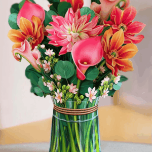 Floral Pop Up Card – 3 for Free Shipping