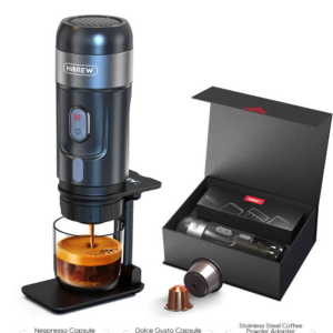 HiBREW H4A Portable Coffee Machine for Car & Home DC12V Expresso Coffee Maker Fit Nexpresso Dolce Pod Capsule Coffee Powder