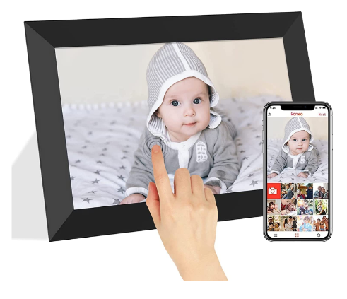 Wireless Digital Picture Frame with Touch Screen and Frameo App