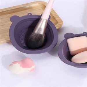 1pc Silicone Makeup Brush Cleaning Bowl