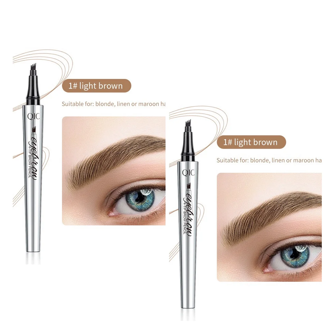 3D Waterproof Microblading Eyebrow Pen 4 Fork Tip Tattoo Pencil (2 pcs)