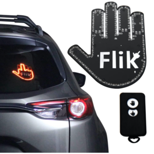 FLIK Original Middle Finger Light – Give The Bird & Wave to Drivers – Hottest Gifted Car Accessories, Truck Accessories, Car Gadgets & Road Ra