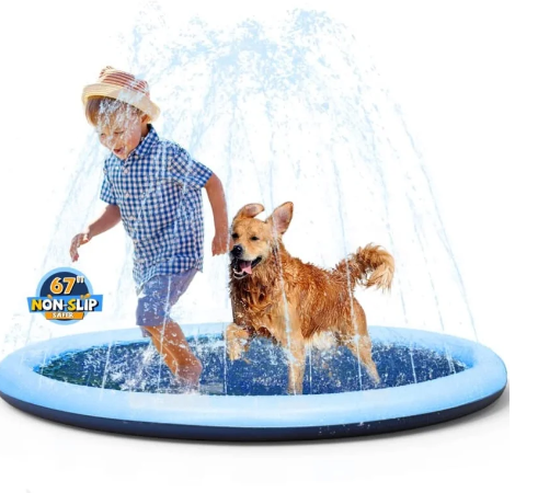 Kid-friendly and Pet-safe Non-Slip Splash Pad