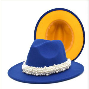 New double-sided color matching woolen hat