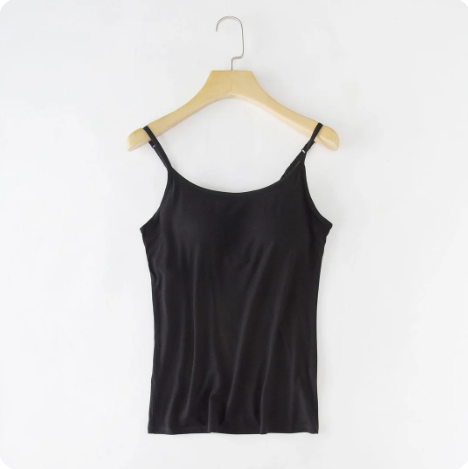 75% Off Blue Tank Top with Built-In Bra, Last Chance