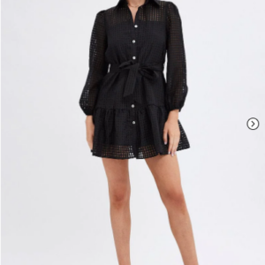 Black Shirts Dress Mini Long Sleeve