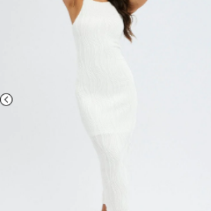 White Maxi Dress Sleeveless Bodycon