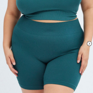 Blue Bike Shorts Seamless Activewear