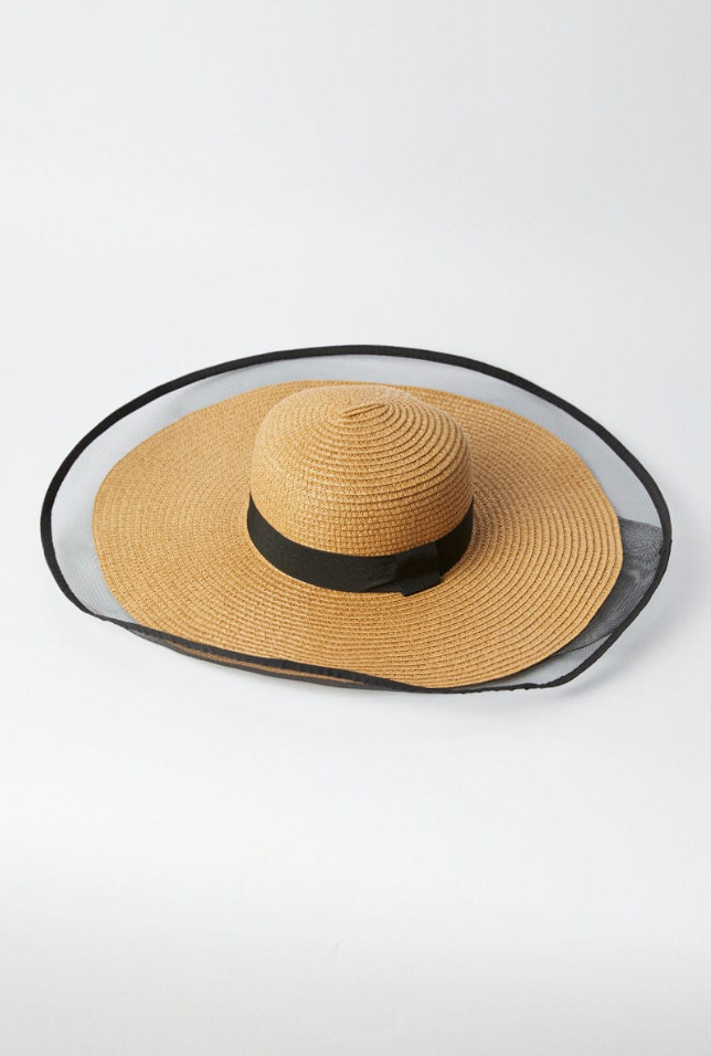 Online Exclusive Beige Wide Brim Straw Hat