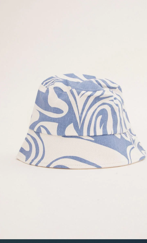 Online Exclusive Blue Graphic Bucket Hat