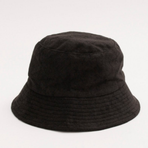 Black Toweling Detail Bucket Hat