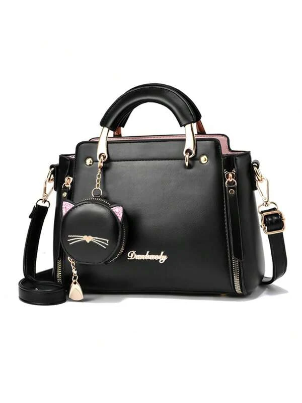 Adorable Handbag with Letters, Dainty Purse, Stylish Shoulder Bag