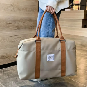 Large Capacity Duffel Bag with Stylish Letter Graphics