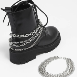 2pcs Chain Design Shoe Decoration