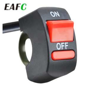 Motorcycle ON/OFF Button Connector Push Button Switch Motorcycle Handlebar Switches for Moto Motor ATV Bike DC12V/10A
