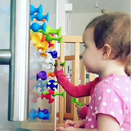 16PCS Set Pop Little Suckers Assembled Sucker Suction Cup Educational Building Block Toy Girl Or Boy Kids Fun Game