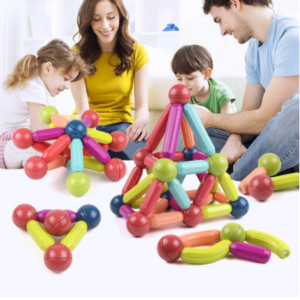 Montessori Magnetic Construction Set: Educational Building Blocks for Kids